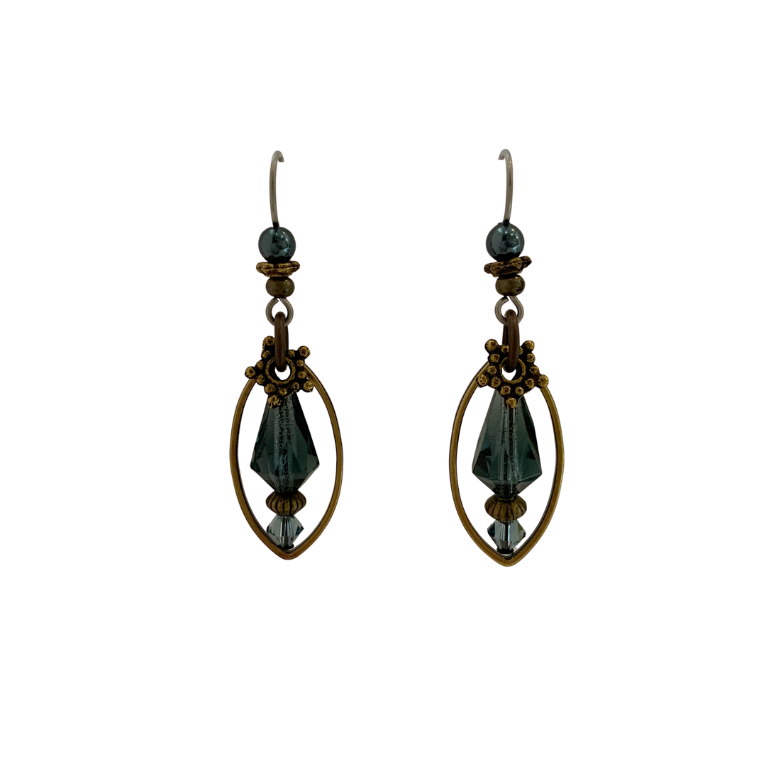 Tofino Blue Oval Earrings