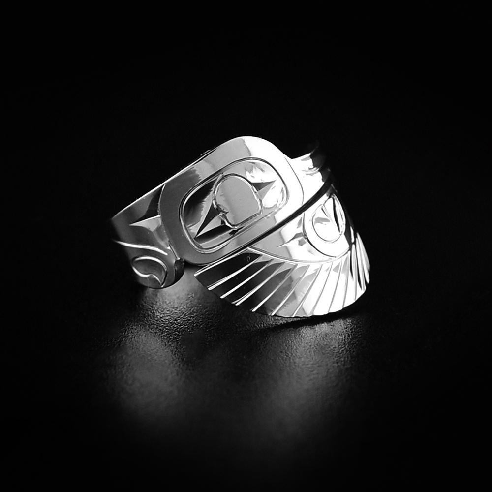 Silver Hummingbird Wrap Ring