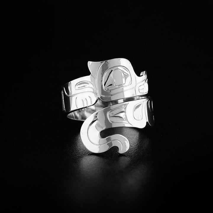 Silver Wolf Wrap Ring