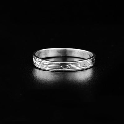 Sterling Silver 1/8" Eagle Ring