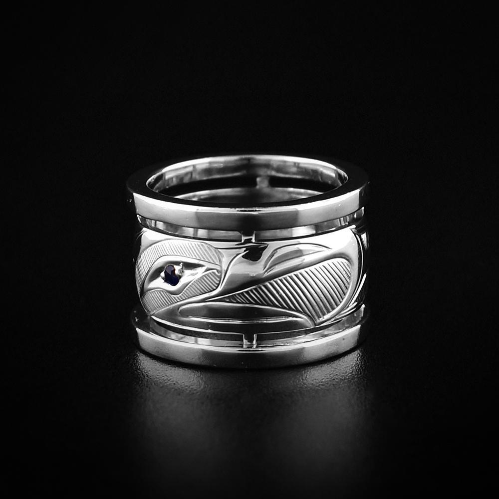 Silver Eagle Raven Ring (size 6.5)