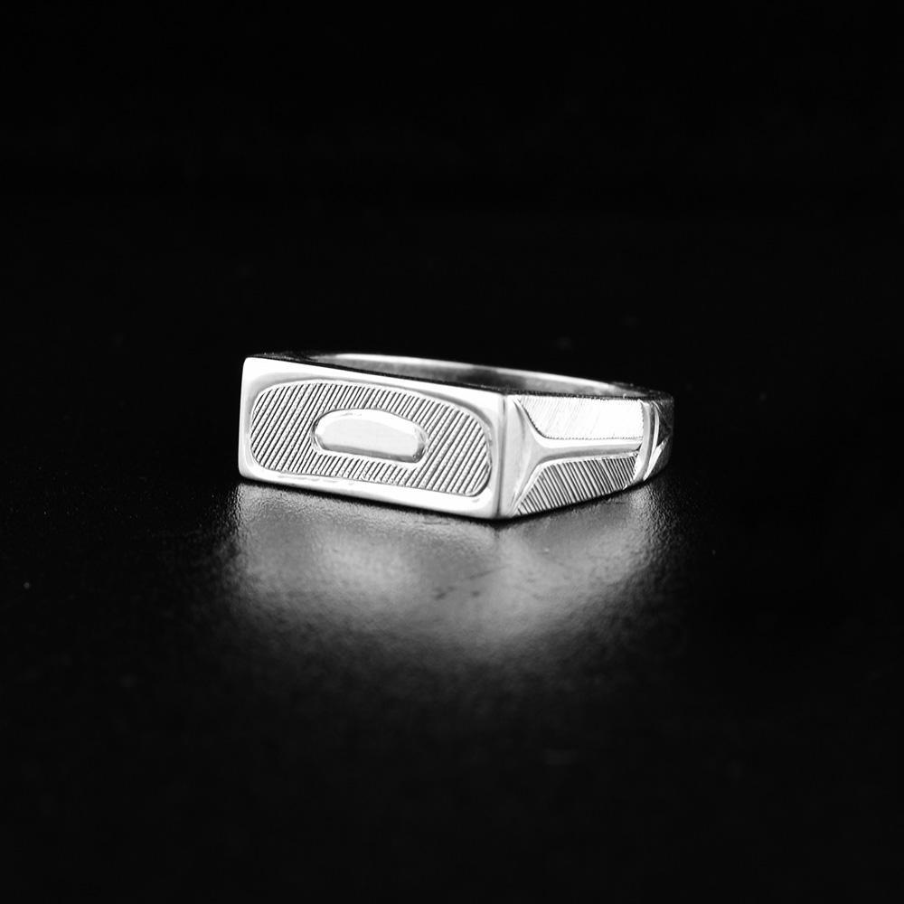 Sterling Silver Ovoid Signet Ring