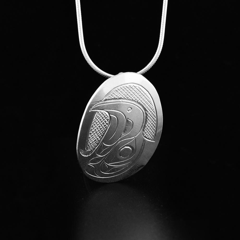 Sterling Silver Oval Eagle Pendant