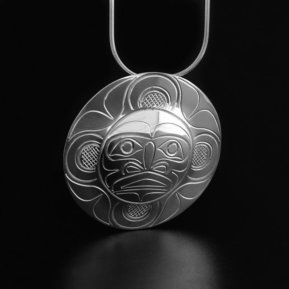Sterling Silver Moon Pendant/Pin