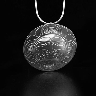 Sterling Silver Moon Pendant/Pin