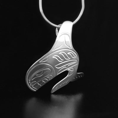 Sterling Silver Orca Pendant