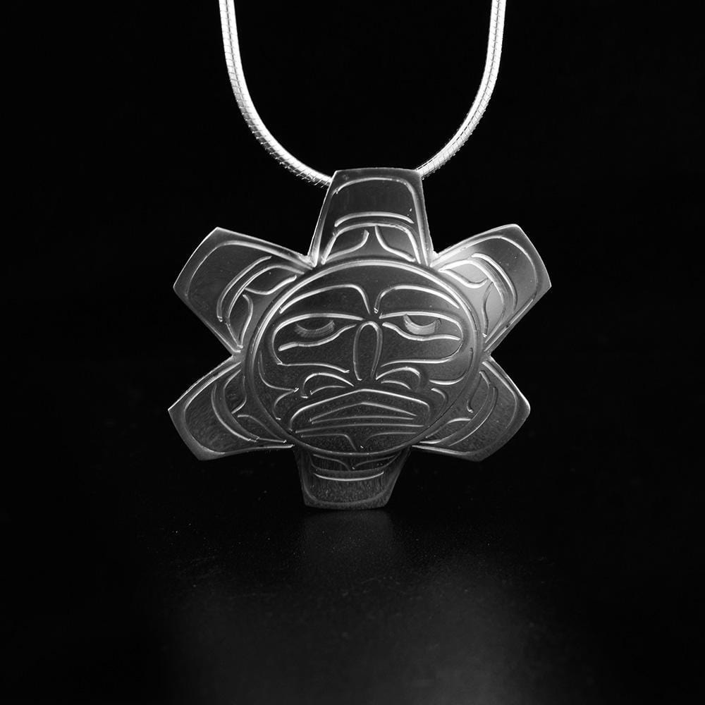 Small Sterling Silver Sun Pendant