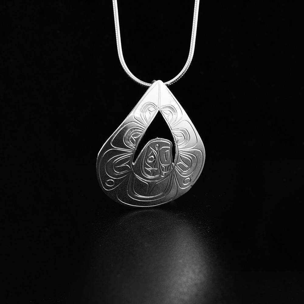 Sterling Silver Wings Outstretched Eagle Pendant