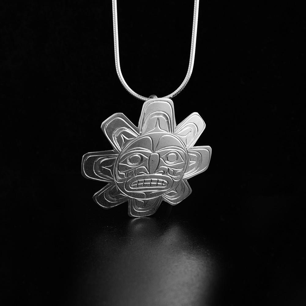 Sterling Silver Medium Sun Pendant