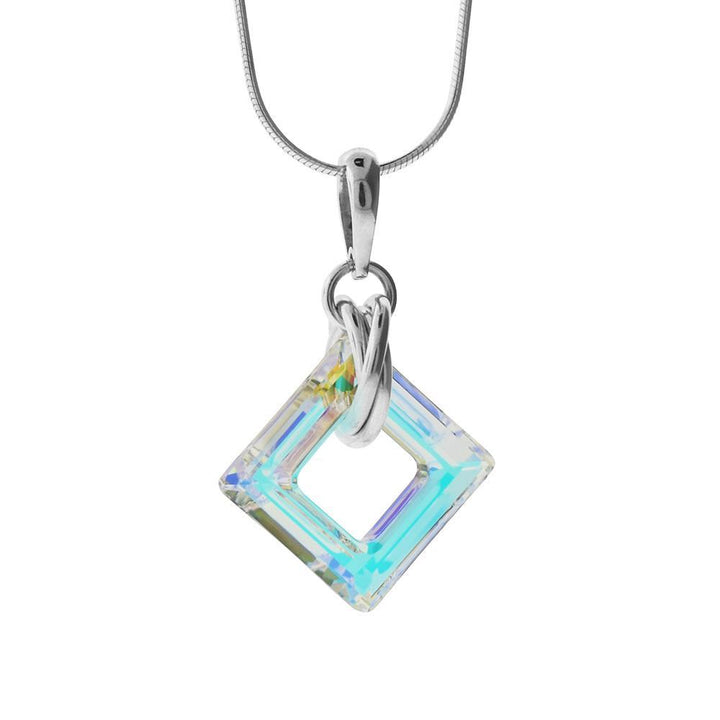 Medium Aurora Borealis Wow Squared Pendant