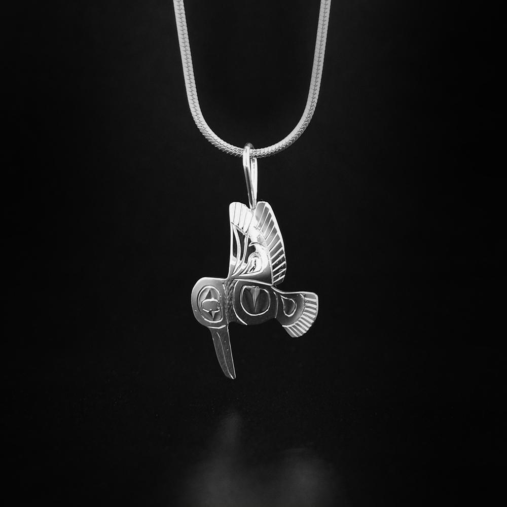 Silver Mini Hummingbird Pendant