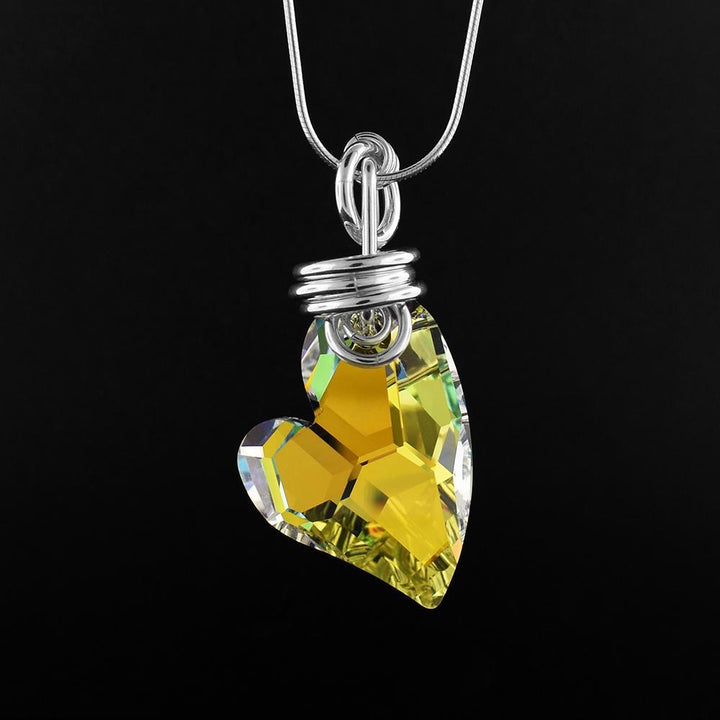 Aurora Borealis Devoted Heart Pendant