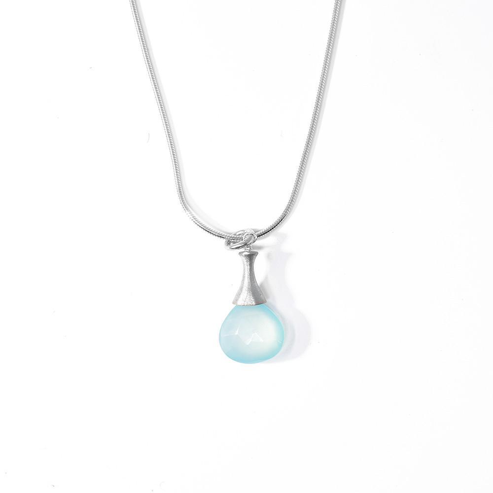 Hourglass Chalcedony Pendant