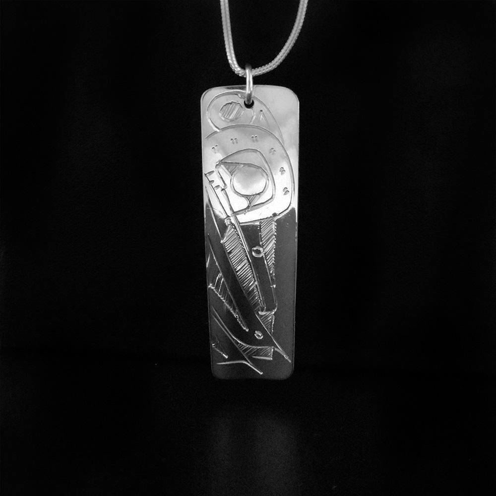 2" Bear & Hummingbird Double Sided Pendant