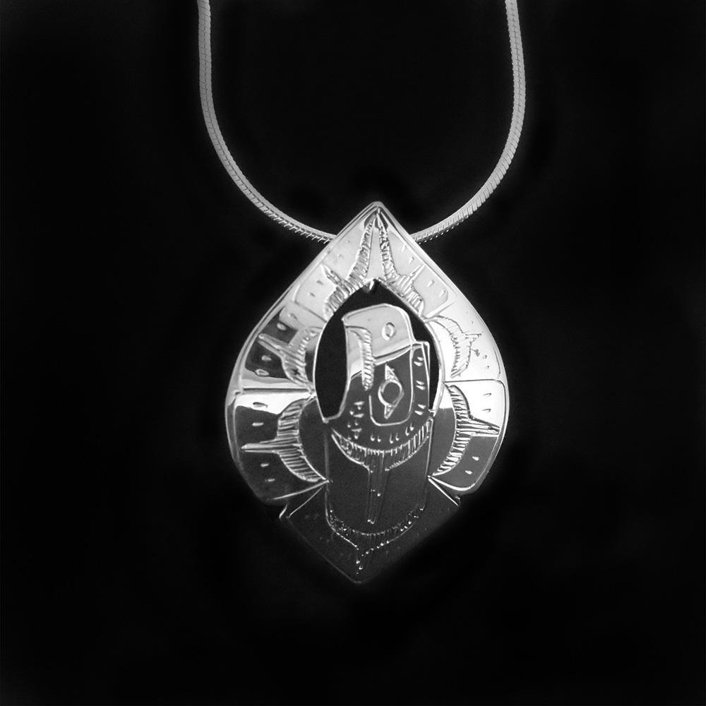 Sterling Silver 1.5" Eagle Wing Pendant