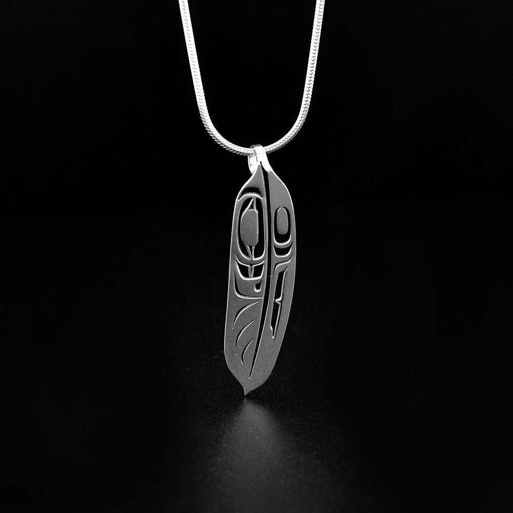 Cut-Out Eagle Feather Pendant