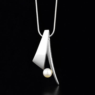 Sterling Silver 7 Necklace with Pearl
