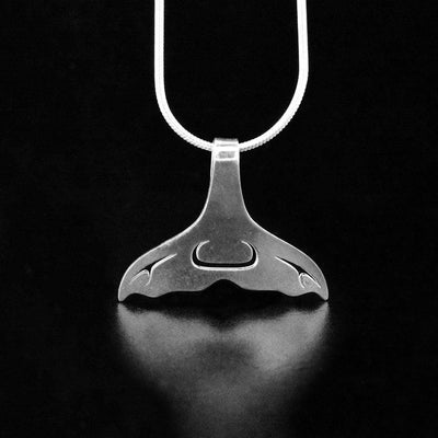 Sterling Silver Whale Tail Pendant