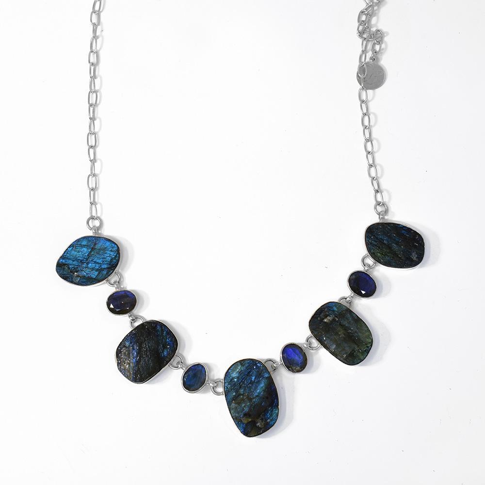 Sterling Silver Jovie Necklace with Labradorite