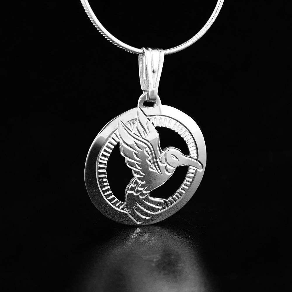 Sterling Silver Hummingbird Figure Pendant