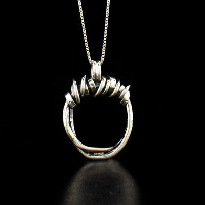 Sterling Silver Twist of Fate Necklace hand crafted by artist Joy Annett.
