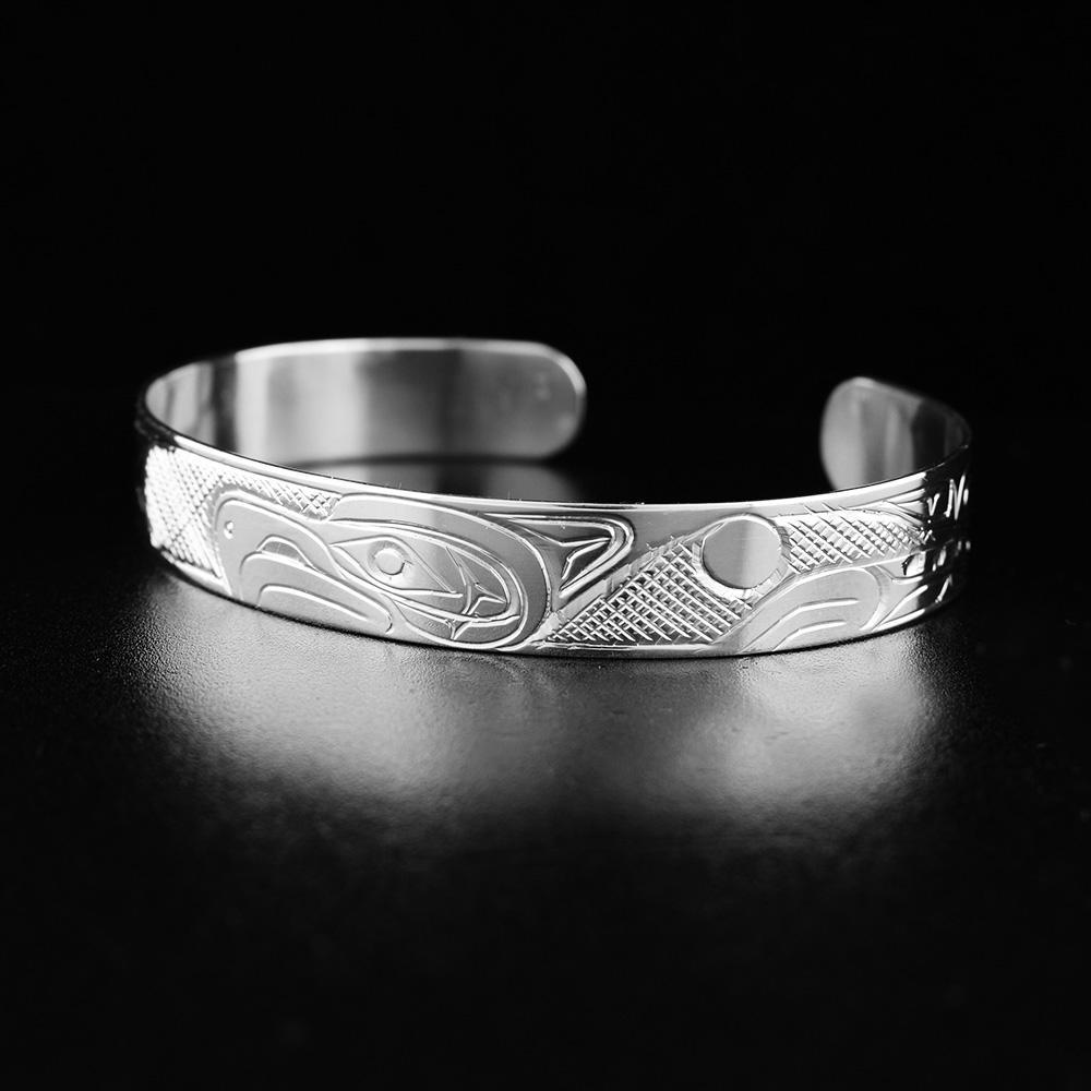 3/8" Sterling Silver Thunderbird Cuff Bracelet