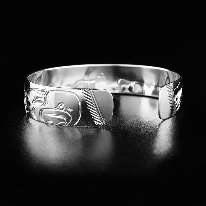Sterling Silver Four Eagles Cuff Bracelet