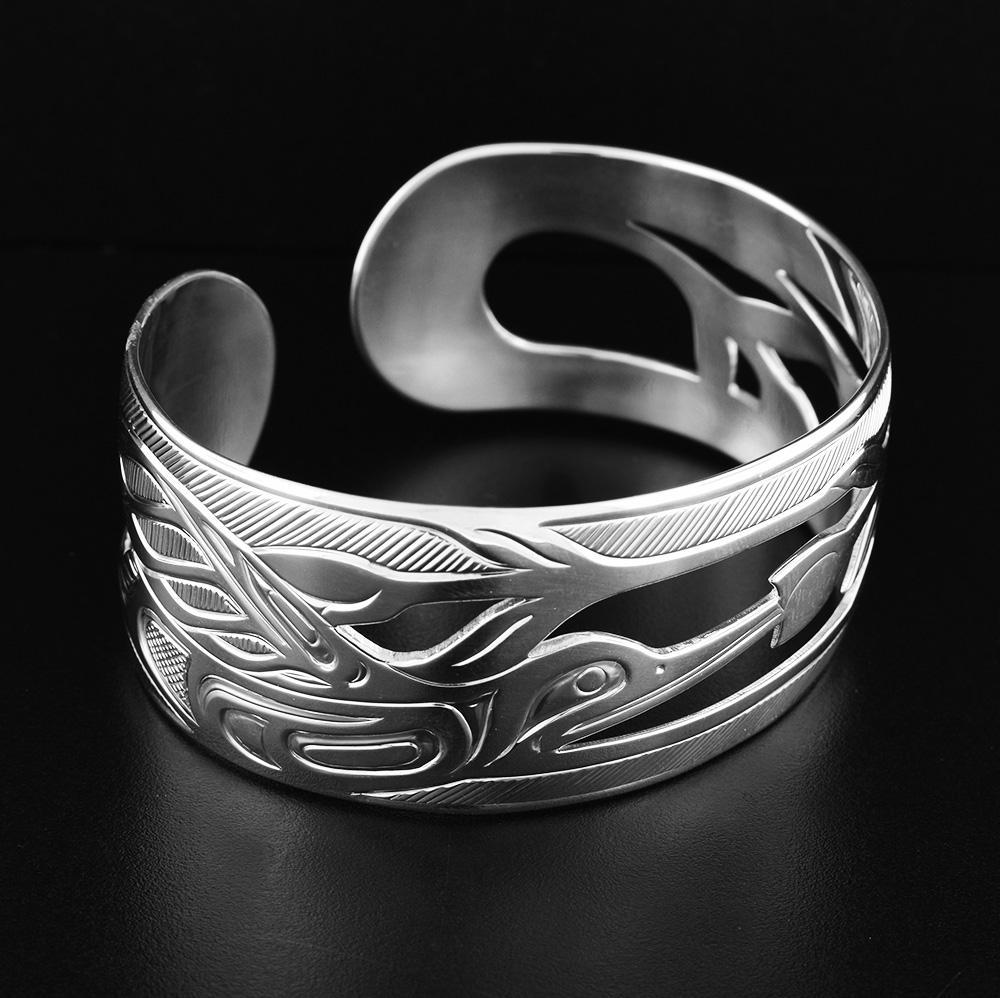 Silver Cutout Hummingbird Bracelet