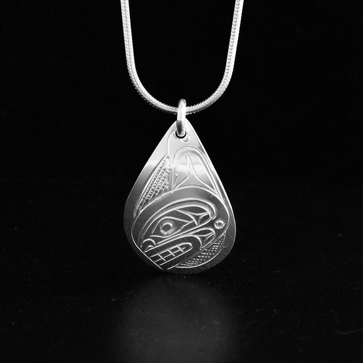 Small Sterling Silver Orca Pendant in Various Shapes