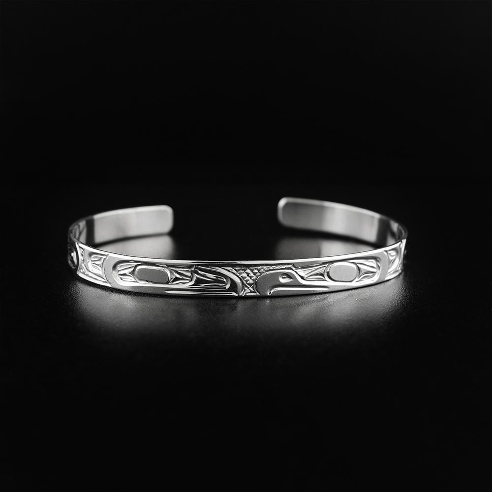 Sterling Silver 1/4" Eagle & Raven Bracelet
