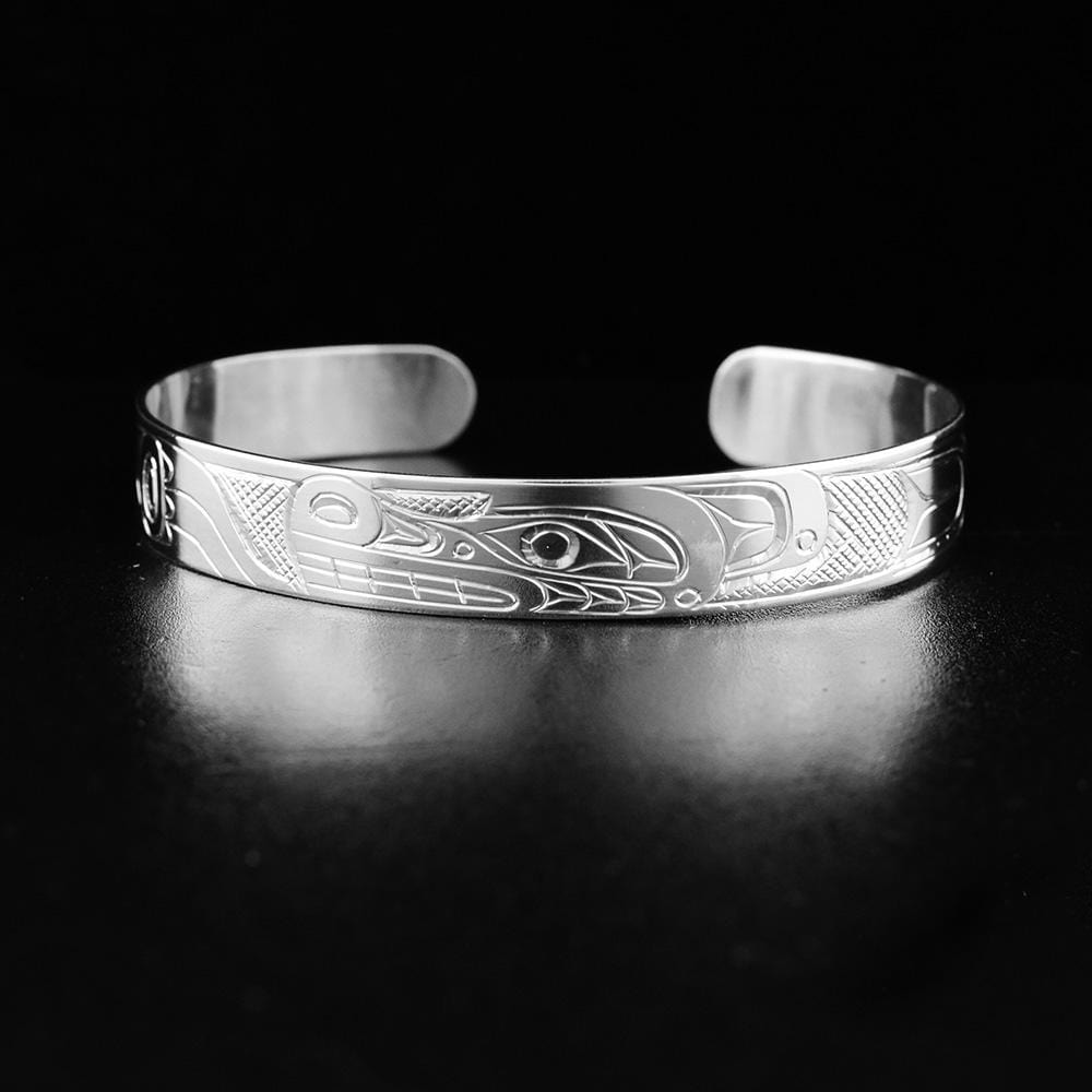 Sterling Silver 3/8" Bear Cuff Bracelet