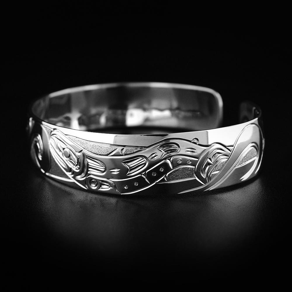 Silver Salmon Bracelet for 7" Wrist