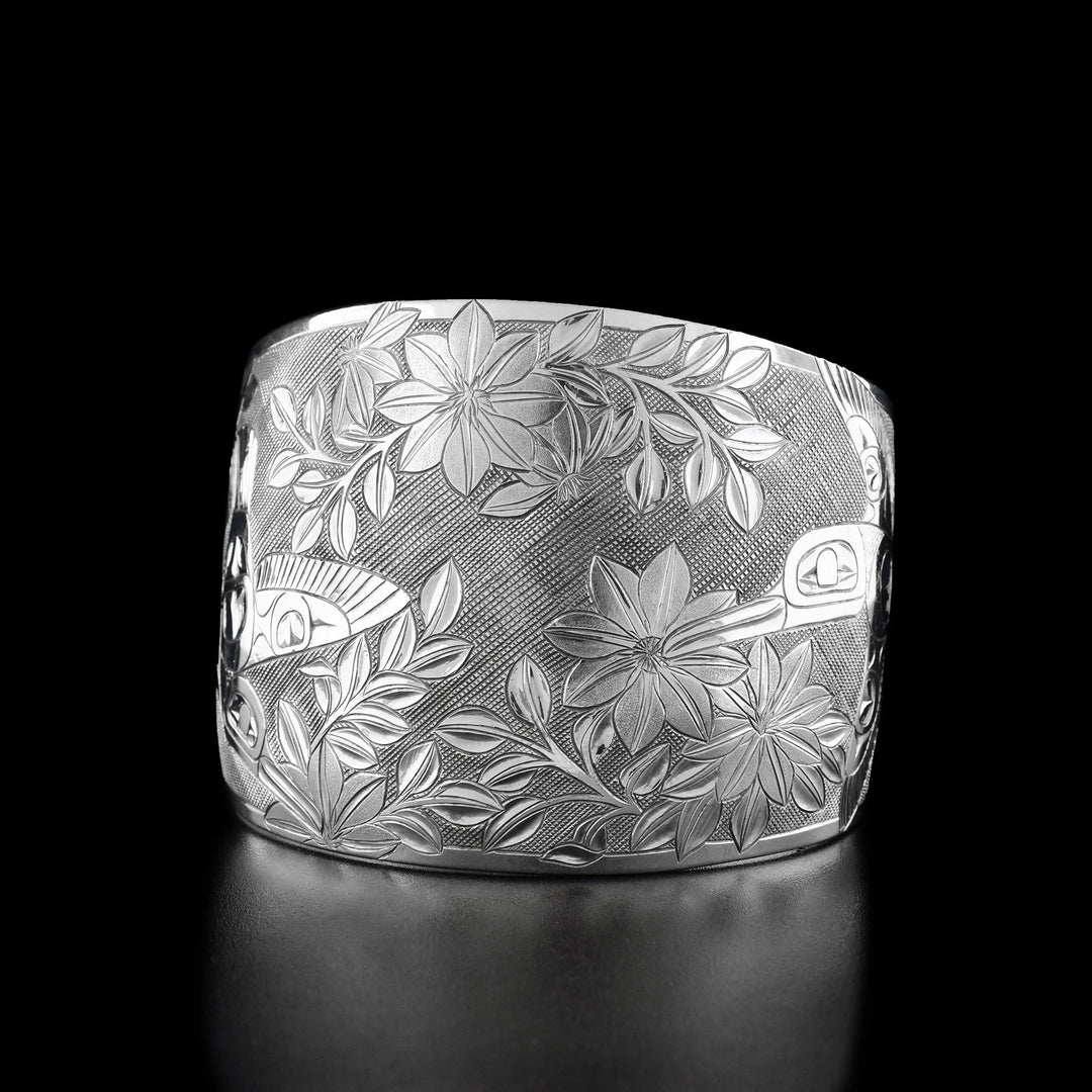 Triple Hummingbird - Morning Glory Cuff Bracelet - Artina's Jewellery