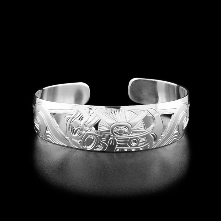 Large Sterling Silver Otter Cuff Bracelet - Artina's Jewellery