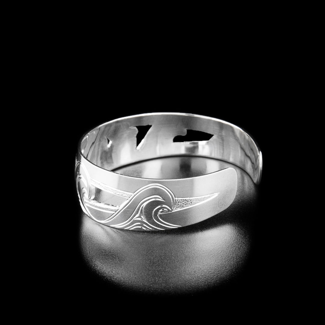 Large Sterling Silver Otter Cuff Bracelet - Artina's Jewellery