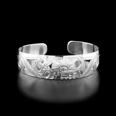 Large Sterling Silver Otter Cuff Bracelet - Artina's Jewellery