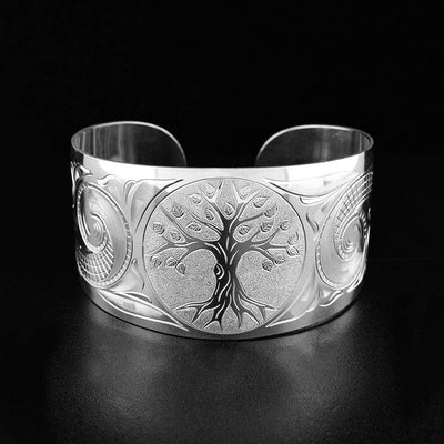 Sterling Silver Tree of Life Cuff Bracelet