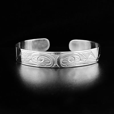 3/8 inches sterling silver Double Hummingbird Cuff Bracelet