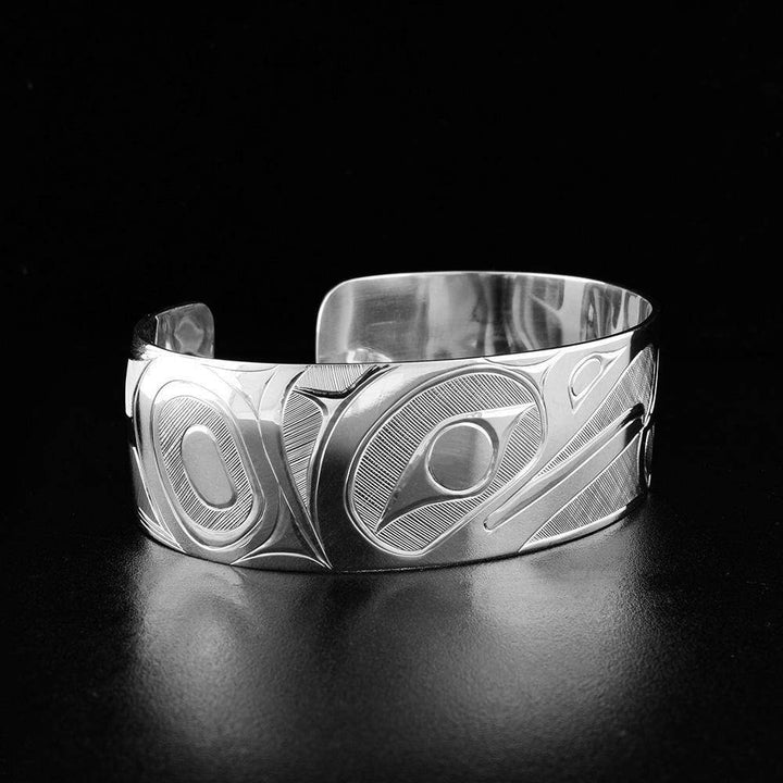 Sterling Silver Two Eagles Cuff Bracelet