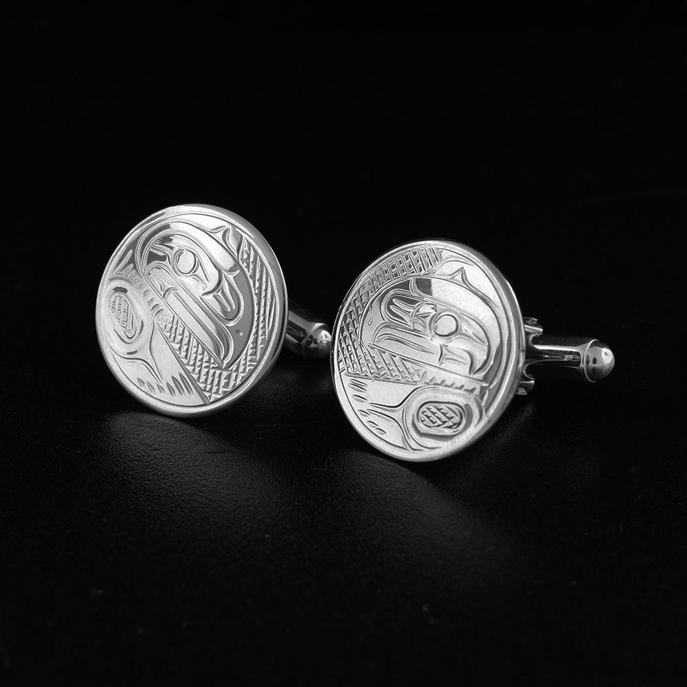 Sterling Silver Raven Cufflinks