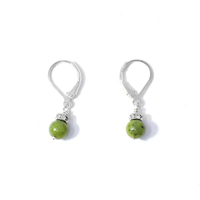 BC Jade Earrings with Sterling Silver Roundel
