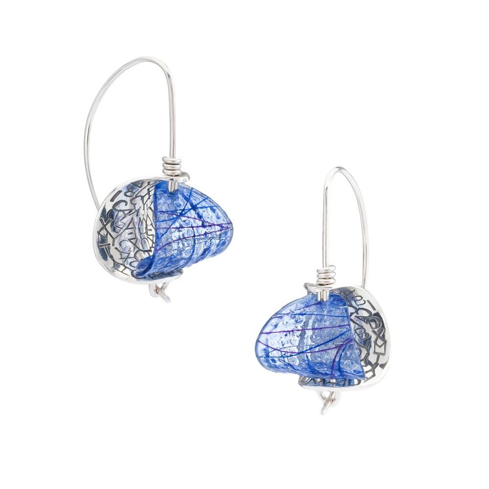 Small Retroflex Ultramarine Earrings