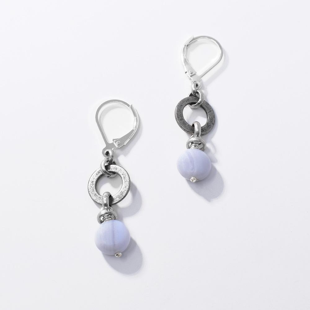 Blue Lace Agate Earrings