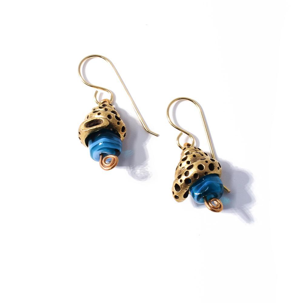 Bronze Coastal Snail Earrings