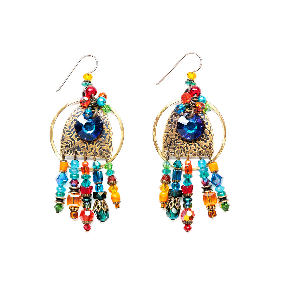 Galaxy Dangle Earrings hand crafted by Honica.