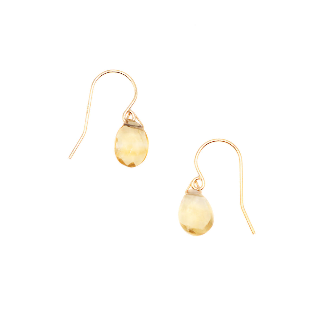 These Gold Fill Citrine Lantern Earrings are hand crafted by artist Pamela Lauz. The earrings are made from 14 gold-filled wire with genuine citrine.  Each earring measures 1.0" (2.5cm) x 0.4" (1cm).