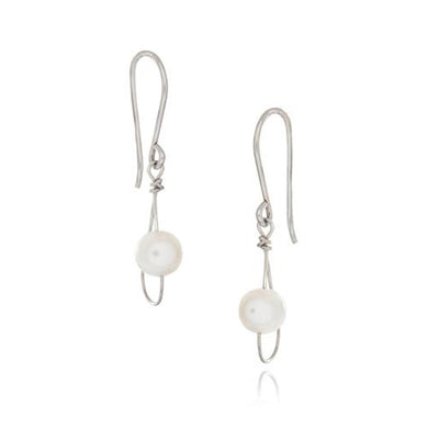 Rain White Pearl Earrings