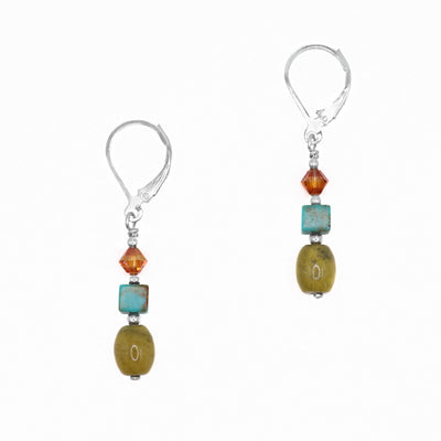 Yellow Turquoise Drop Earrings - Artina's Jewellery