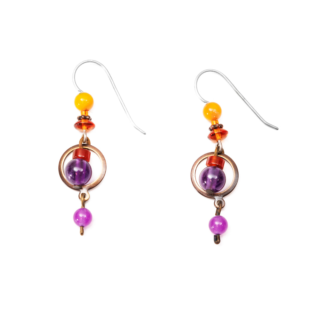 Small Tribal Earrings hand crafted by Honica.
