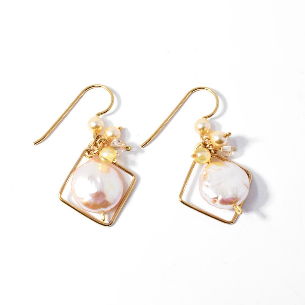 Champagne Cream Pearl Earrings